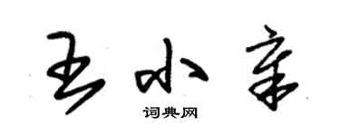 朱锡荣王小章草书个性签名怎么写