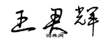 曾庆福王君辉草书个性签名怎么写