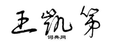 曾庆福王凯第草书个性签名怎么写