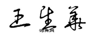 曾庆福王望华草书个性签名怎么写