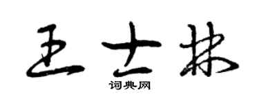 曾庆福王士林草书个性签名怎么写