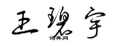 曾庆福王碧宇草书个性签名怎么写