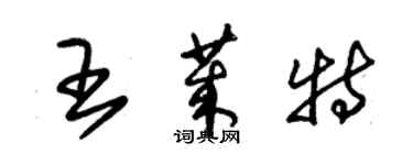 朱锡荣王莱特草书个性签名怎么写
