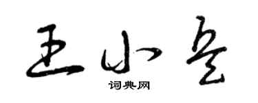 曾庆福王小兵草书个性签名怎么写