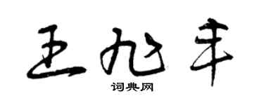 曾庆福王旭丰草书个性签名怎么写