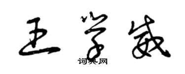 曾庆福王学威草书个性签名怎么写