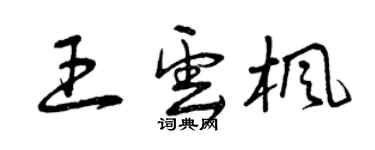 曾庆福王云枫草书个性签名怎么写