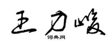 曾庆福王力峻草书个性签名怎么写