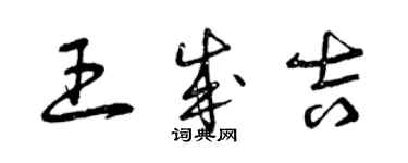 曾庆福王成吉草书个性签名怎么写