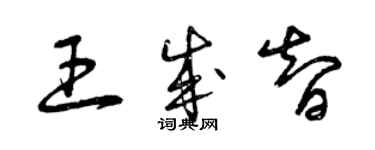曾庆福王成智草书个性签名怎么写