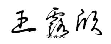 曾庆福王露欣草书个性签名怎么写