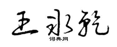 曾庆福王冰乾草书个性签名怎么写