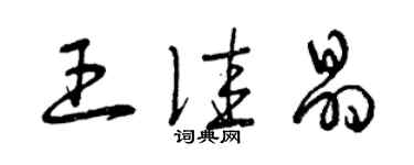 曾庆福王佳晶草书个性签名怎么写