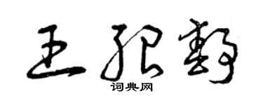 曾庆福王绍静草书个性签名怎么写