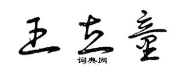 曾庆福王立童草书个性签名怎么写