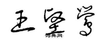 曾庆福王坚莺草书个性签名怎么写