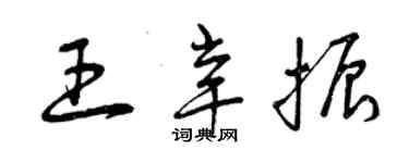 曾庆福王辛振草书个性签名怎么写