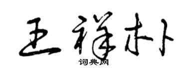 曾庆福王祥朴草书个性签名怎么写