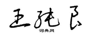 曾庆福王纯良草书个性签名怎么写