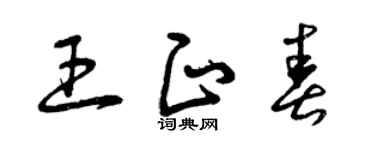 曾庆福王正春草书个性签名怎么写