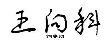 曾庆福王向科草书个性签名怎么写