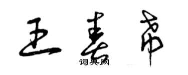 曾庆福王春希草书个性签名怎么写