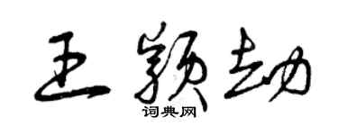 曾庆福王颖劫草书个性签名怎么写