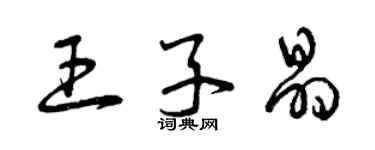 曾庆福王子晶草书个性签名怎么写