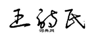 曾庆福王诗民草书个性签名怎么写