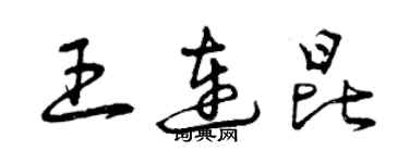 曾庆福王连昆草书个性签名怎么写