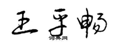 曾庆福王平畅草书个性签名怎么写