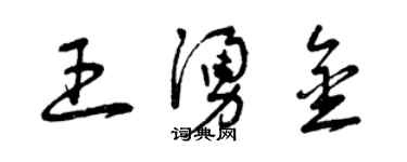 曾庆福王涌金草书个性签名怎么写
