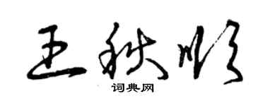 曾庆福王秋顺草书个性签名怎么写