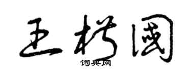 曾庆福王椒国草书个性签名怎么写