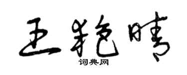 曾庆福王艳晴草书个性签名怎么写
