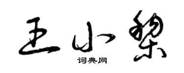 曾庆福王小黎草书个性签名怎么写