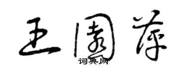 曾庆福王园萍草书个性签名怎么写