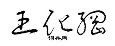 曾庆福王化纲草书个性签名怎么写