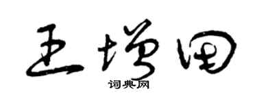 曾庆福王增田草书个性签名怎么写