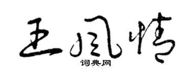 曾庆福王风情草书个性签名怎么写
