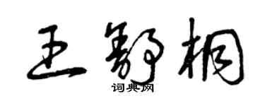 曾庆福王舒桐草书个性签名怎么写