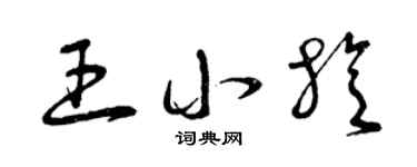 曾庆福王小旋草书个性签名怎么写