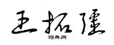 曾庆福王拓疆草书个性签名怎么写