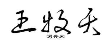 曾庆福王牧夭草书个性签名怎么写