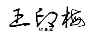 曾庆福王印梅草书个性签名怎么写