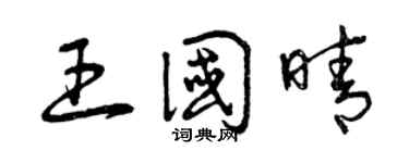 曾庆福王国晴草书个性签名怎么写