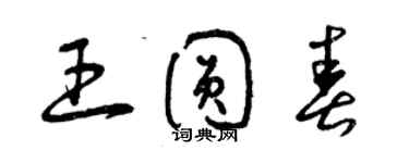 曾庆福王圆春草书个性签名怎么写