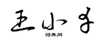 曾庆福王小幸草书个性签名怎么写