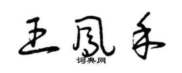 曾庆福王凤禾草书个性签名怎么写