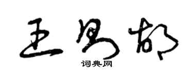 曾庆福王则胡草书个性签名怎么写